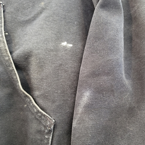 Vintage Carhartt Insulated Full Zip Canvas Work Jacket Men's - sz L Navy Blue - Picture 8 of 10